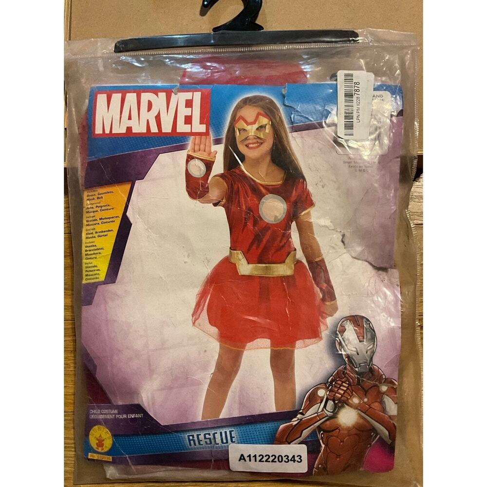 NOS Halloween Costume Marvel Rescue Child Large 12-14 Rubies # 620036